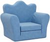 vidaXL Schlafsofa für Kinder Blau Weich Plüsch 357056 Bild 2