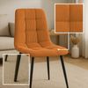 2er Set Esszimmerstuhl FANOR - Cord Orange 45x55x84 cm | Essstühle Esszimmerstühle Küchenstühle Wohnzimmerstühle Bild 2
