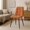 2er Set Esszimmerstuhl FANOR - Cord Orange 45x55x84 cm | Essstühle Esszimmerstühle Küchenstühle Wohnzimmerstühle Bild 3