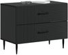 vidaXL Nachttisch Schwarz 62 x 34,5 x 47,5 cm Holzwerkstoff 894776 Bild 2