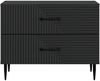 vidaXL Nachttisch Schwarz 62 x 34,5 x 47,5 cm Holzwerkstoff 894776 Bild 4