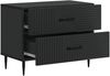 vidaXL Nachttisch Schwarz 62 x 34,5 x 47,5 cm Holzwerkstoff 894776 Bild 3