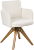 Esszimmerstuhl 2er Set drehbar EVELYN Bouclé Cremeweiß Bild 5