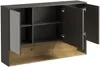 Vente-unique Badezimmer Spiegelschrank YANGRA Holz, Anthrazit, 25x75x100 cm Bild 3