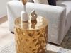 Beistelltisch Aluminium 36cm Gold Rund - Design Anstelltisch Metall - Loungetisch Alu - Moderner Sofatisch - Couchtisch Wohnzimmertisch Klein Handmade Bild 3