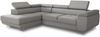 Ecksofa Caris mit Schlaffunktion und einstellbare Kopfstützen, Cord Stoff, Wohnlandschaft mit Bettkasten, Couch, Sofa, Bettsofa (Grau (Poso 110), Ecksofa Links) Bild 2