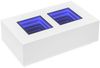 vidaXL Couchtisch mit Infinity-LED Weiß 116x69x40 cm 3284056 Bild 3