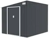 Vente-unique - DAUSTIN Gartenhaus Metall Grau - B 245 cm x H 193 cm x L 203 cm Bild 5