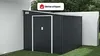 Vente-unique - DAUSTIN Gartenhaus Metall Grau - B 245 cm x H 193 cm x L 203 cm Bild 2