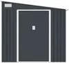 Vente-unique - DAUSTIN Gartenhaus Metall Grau - B 245 cm x H 193 cm x L 203 cm Bild 4