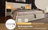 Polsterbett Leinen mit Stauraum, LED-Leselampe & USB-Anschluss, 160x200 cm, Beige, mit Matratze Bild 4