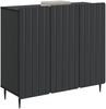 vidaXL Sideboard Schwarz 89 x 34,5 x 82 cm Holzwerkstoff 894416 Bild 2
