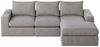 REDOM Ecksofa L-förmiges Cordsofa, mit Chaiselongue, 3 Kissen & Nackenkissen, modulare Bauweise, verstellbare Liegeposition, hochelastischer Schaumstoff 1 Teile, mit Relaxfunktion Bild 2