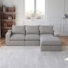 REDOM Ecksofa L-förmiges Cordsofa, mit Chaiselongue, 3 Kissen & Nackenkissen, modulare Bauweise, verstellbare Liegeposition, hochelastischer Schaumstoff 1 Teile, mit Relaxfunktion Bild 4
