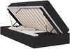 vidaXL Aufbewahrungsbett mit Matratze Schwarz 90 x 200 cm Polyester 3399636 Bild 2