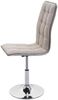 2er-Set Esszimmerstuhl HWC-C41, Stuhl Küchenstuhl, höhenverstellbar drehbar, Stoff/Textil ~ creme-grau Bild 3