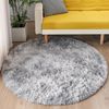 ROHATIM Plüsch Teppich Rund 100 cm Wohnzimmer Schlafzimmer Mädchen Kinderteppich Bild 4