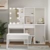 vidaXL Schminktisch-Set mit LED Weiß Holzwerkstoff 3114099 Bild 3