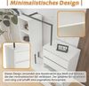 Garderobenschrank 100 x 40 x 135 cm aus Spanplatte und Metall, mit 4 Schubladen und Kleiderstange Bild 3