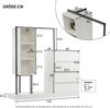Garderobenschrank 100 x 40 x 135 cm aus Spanplatte und Metall, mit 4 Schubladen und Kleiderstange Bild 2