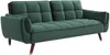 Vente-unique - GULCAN Sofa SamtStoff Grün - B 90 cm x H 82 cm x L 211 cm Bild 3