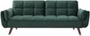 Vente-unique - GULCAN Sofa SamtStoff Grün - B 90 cm x H 82 cm x L 211 cm Bild 2