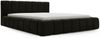 GRAINGOLD Orio Doppelbett 120x200, Polsterbett mit Kopfteil, Bettkasten, Velour-Stoff, Dunkelgrau Bild 2