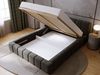 GRAINGOLD Orio Doppelbett 120x200, Polsterbett mit Kopfteil, Bettkasten, Velour-Stoff, Dunkelgrau Bild 5