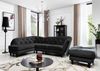Polsterhocker Hocker Sitzhocker CHARLOTTE in Stoff Matt Velvet Schwarz Bild 2