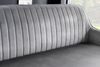 Elegante Sitzbank MILAN ca. 160cm Samt grau Armlehnen Metallbeine Bild 5