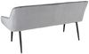 Elegante Sitzbank MILAN ca. 160cm Samt grau Armlehnen Metallbeine Bild 4