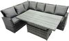 Fimous Polyrattan Sitzgruppe für 6 Personen, Balkon Möbel Höhenverstellbarer Esstisch Set 6 Sitzer Bild 2