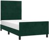 Einzelbettgestell Design für Erwachsene ohne Matratze Dunkelgrün 90x190 cm Samt d4804e Bild 3