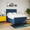 vidaXL Boxspringbett mit Matratze Blau 140x200 cm Stoff 3292810 Bild 4