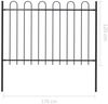 vidaXL Gartenzaun BOXTEL mit Bügelaufsatz Stahl 181 x 120 cm Schwarz 144931 Bild 5