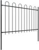 vidaXL Gartenzaun BOXTEL mit Bügelaufsatz Stahl 181 x 120 cm Schwarz 144931 Bild 2