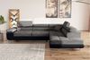 Stylefy Marokko Ecksofa Grau Schwarz Strukturstoff BERLIN Kunstleder MADRYT Rechts Bild 3