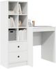 vidaXL Schreibtisch mit Schubladen mit Regal mit Speicher 2 pcs Weiß 3337337 Bild 3