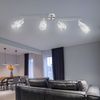 Deckenleuchte, Chrom, Glas opal, bewegliche Spots L 69 cm Bild 4
