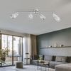 Deckenleuchte, Chrom, Glas opal, bewegliche Spots L 69 cm Bild 5