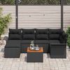 vidaXL Gartensofa-set mit Speicher 7 pcs Schwarz Poly-Rattan 3356021 Bild 3