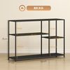 Konsolentisch 110 x 30 x 75 cm, Stahl in Schwarz, mit 4 Ablagen im Industrial-Stil Bild 4