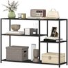 Konsolentisch 110 x 30 x 75 cm, Stahl in Schwarz, mit 4 Ablagen im Industrial-Stil Bild 5