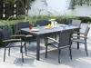 Vente-unique - NAURU Garden dining set Metall Grau - B 100 cm61 cm x H 76 cm89 cm x L 240 cm180 cm55 cm Bild 1