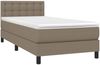 vidaXL Boxspringbett mit Matratze Taupe 90x200 cm Stoff 3140349 Bild 3