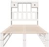 vidaXL Massivholzbett mit Regal ohne Matratze Weiß 90x190 cm Kiefer 3323978 Bild 4