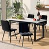 Esstisch 140/180x80x75 cm aus MDF mit Marmoroptik – modernes Design mit Metallgestell Bild 3
