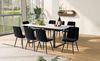 Esstisch 140/180x80x75 cm aus MDF mit Marmoroptik – modernes Design mit Metallgestell Bild 4
