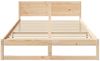 vidaXL Bettrahmen mit Kopfteil Natur 150 x 200 cm Massives Kiefernholz 873268 Bild 5