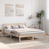 vidaXL Bettrahmen mit Kopfteil Natur 150 x 200 cm Massives Kiefernholz 873268 Bild 3